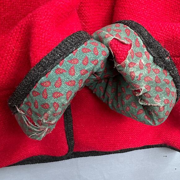 VTG 60s Wool Blazer Sweater Cardigan M/L Red Lined Mod Holiday Academia Granny - Picture 13 of 15